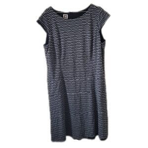 🌸Anne Klein Women's Striped Short Sleeve Dress